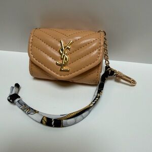 YSL Mini Bag Charm / Air Pods Pro Bag with Mini Twilly NWOT